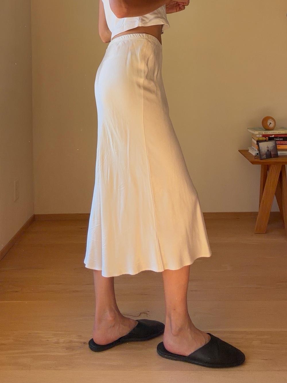 Michael Stars Cream Midi Slip Skirt - Picture 3 of 6